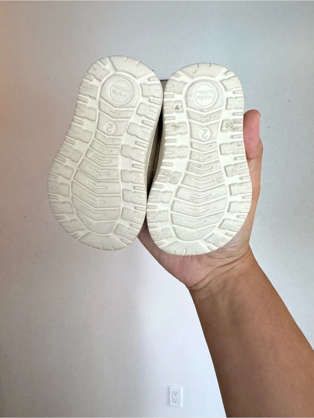 wonder nation Tan Canvas Baby Slip-On Shoes